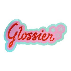 Glossier Sticker, Glossier Decal, Winter Snowflake Shiny Red New Collectible